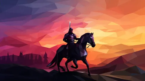 Low Poly Sunset Rider