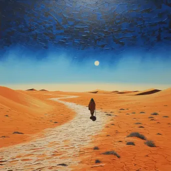 Traveler Walking in Vast Desert - Image 2