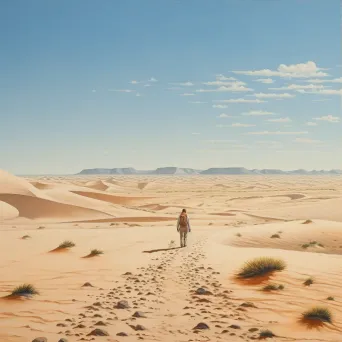 Traveler Walking in Vast Desert - Image 3