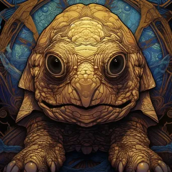 Image of an old tortoise with a wise expression - Image 1