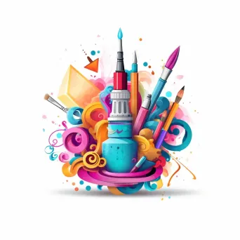 Imagination studio logo with whimsical tools - Image 2