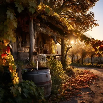 Autumn Well by Farmhouse