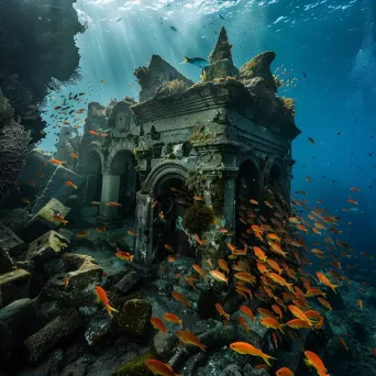 Underwater ruins with tropical fish - Image 1