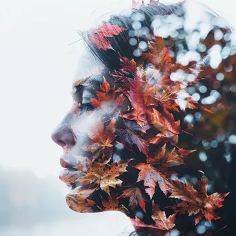 Seasons of Change: Autumn Double Exposure