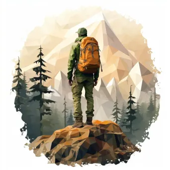 A low-poly wilderness explorer in earth tones - Image 4