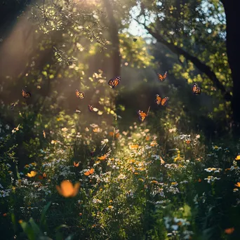 Butterflies in Forest Understory