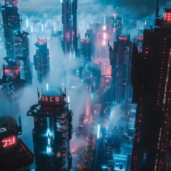 403 Error Page with futuristic cityscape and cyberpunk aesthetic - Image 1