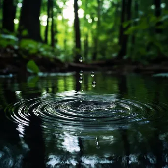 Close-Up of Forest Spring Ripples