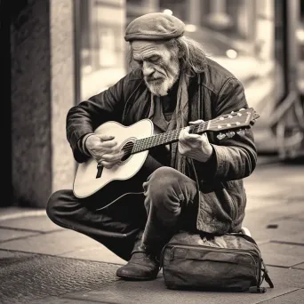 Melancholic street musician - Image 2