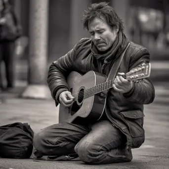 Melancholic street musician - Image 4