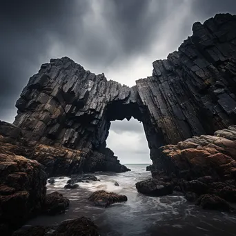 Rock arch with storm clouds above - Image 3