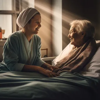 Nurse Assisting Elderly Patient