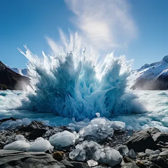 Glacier Calving in Action