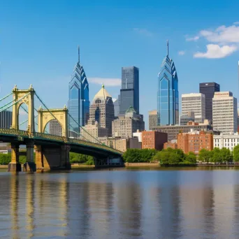 Philadelphia skyline river - Image 4