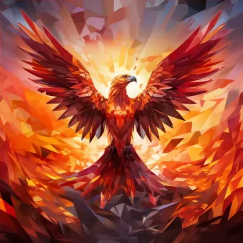 Low Poly Phoenix Rebirth