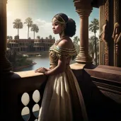 Image of Cleopatra by Nile River under Egyptian sun - Image 2