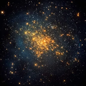 Ethereal Star Cluster in the Night Sky