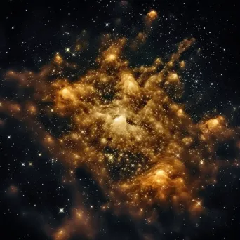 Ethereal star cluster with mix of bright and dim stars against dark sky backdrop - Image 3