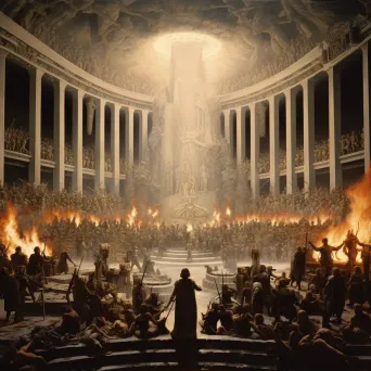 Image of majestic halls of Valhalla with Odin presiding - Image 1