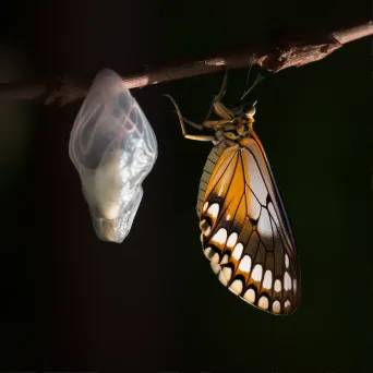 butterfly emerging cocoon - Image 1