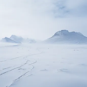 Snow-covered mountain plateau showcasing winter serenity. - Image 2