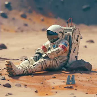 Lost astronaut stranded on deserted digital planet with 