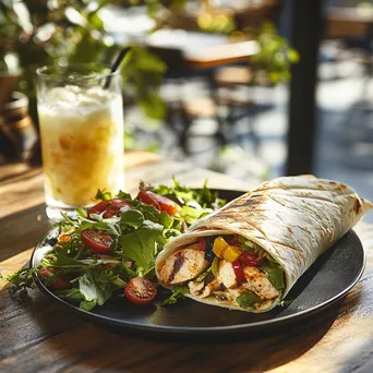 Fast food wrap served with salad - Image 2