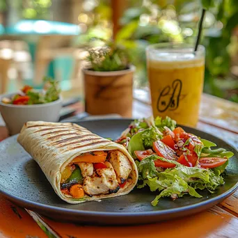 Fast food wrap served with salad - Image 3