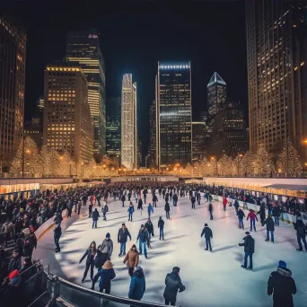 Outdoor ice skating rink in the city with festive atmosphere - Image 3