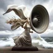 Wind-activated sound sculpture with tones and harmonies - Image 1