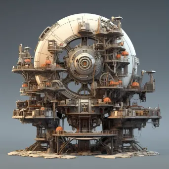 Steampunk Moon Base