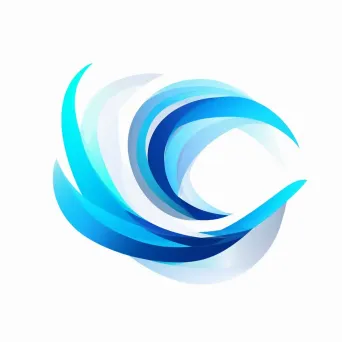 Dynamic abstract form logo on white background - Image 4