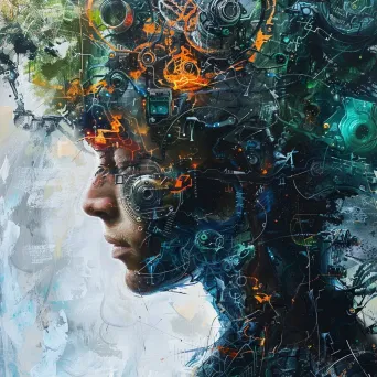 Visionary fine art portrait blending nature and technology elements - Image 2