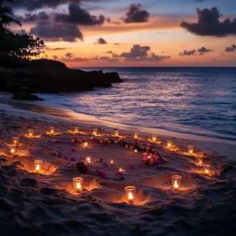 Proposal on the beach at sunset - Image 4