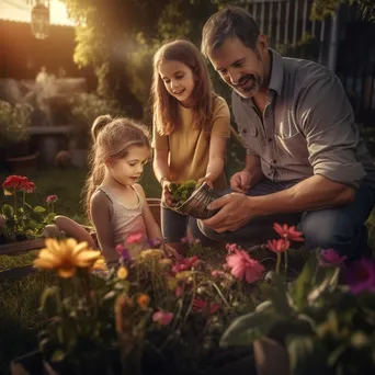 Family Gardening Together