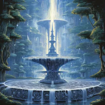 Image of a magical fountain granting visions of the future - Image 1