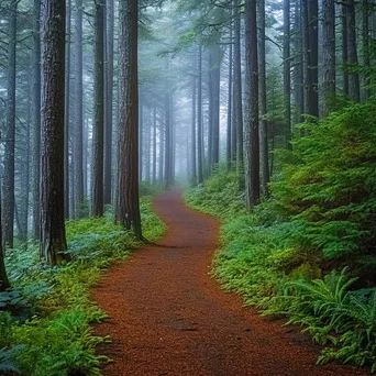 Misty Forest Path