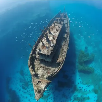 Mystical Shipwreck Underwater