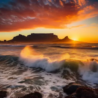 Cape Town sunrise coastline - Image 1