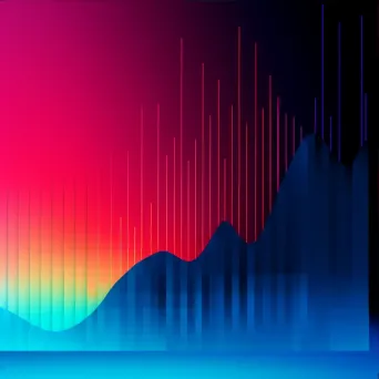 Geometric data visualization with bold color gradient representing global temperature changes - Image 3