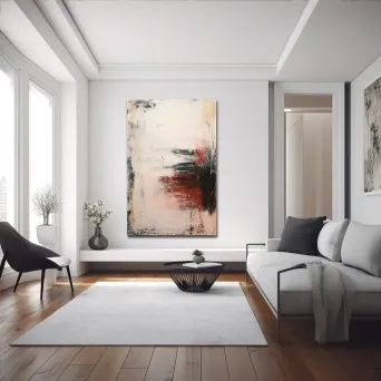 Modern art in minimalist living room - Image 4